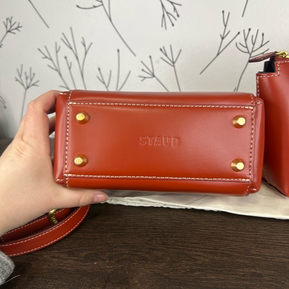 STAUD mini Shirley Red handbag - Picture 8 of 12